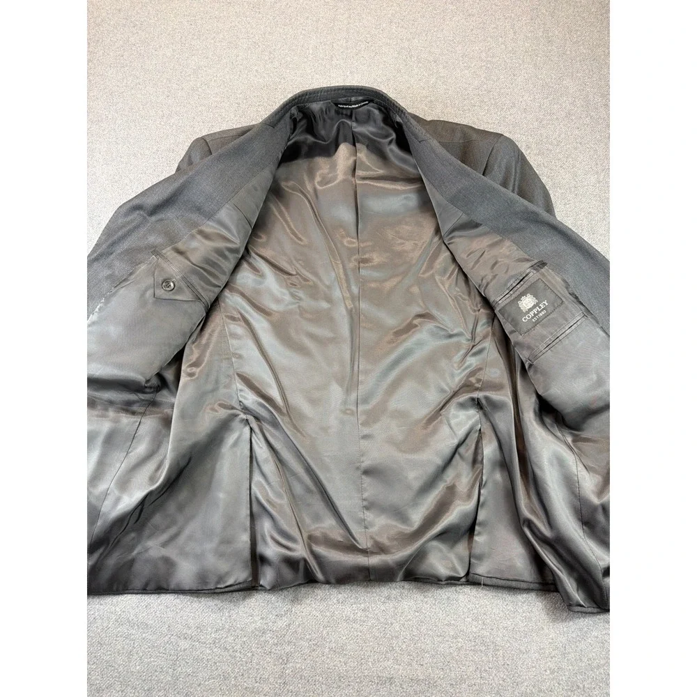 Coppley Blazer Mens 46R Grey Gibson 2112C 100% S-100s Wool 2-Button‎ Sport Coat